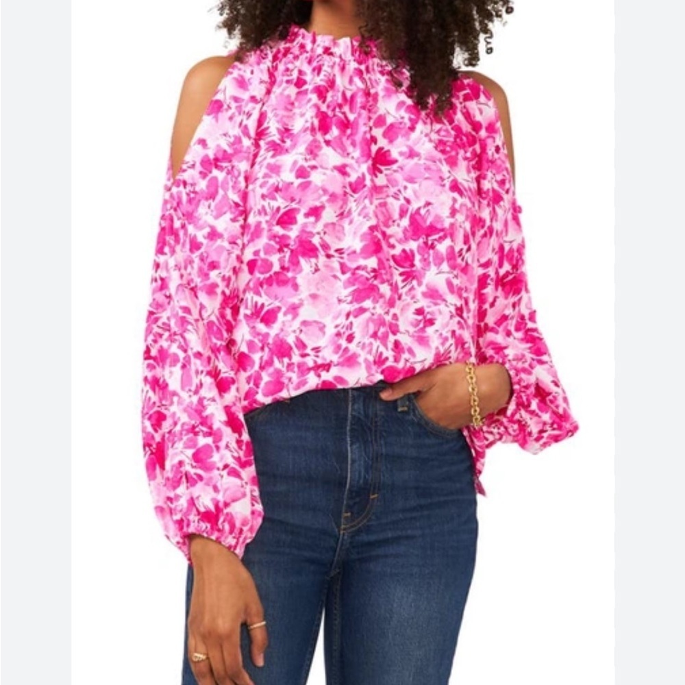 Vince Camuto Cold Shoulder Blouse size S